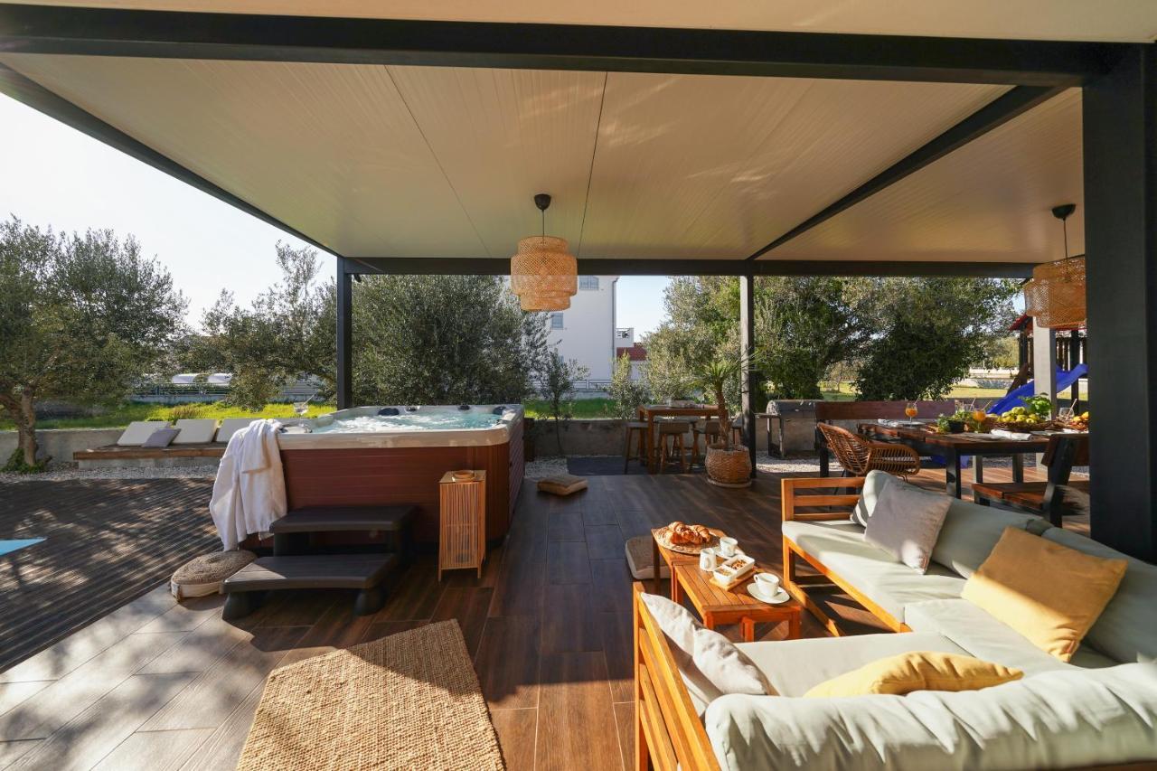 Villa Suncica With Heated Pool, Jacuzzi And Bikes Near Zadar Sukosan Luaran gambar